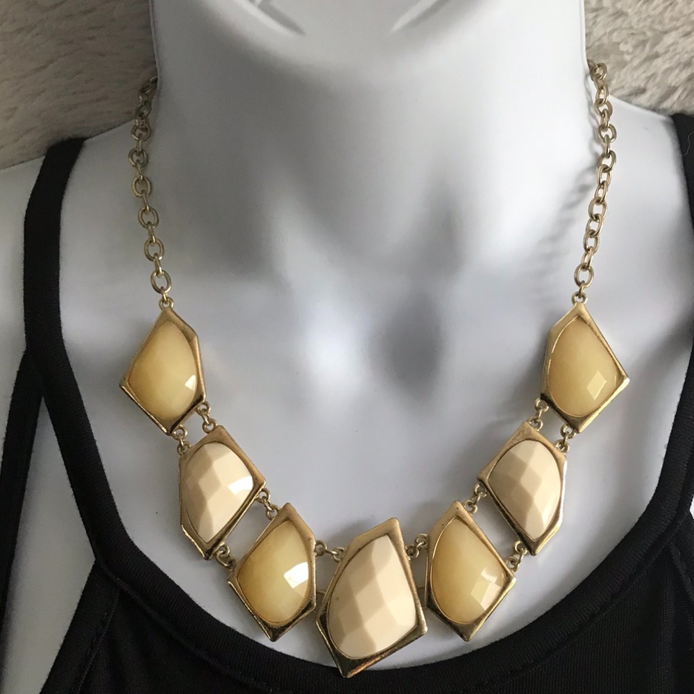 5 FOR $15!!! - Gold & Cream Statement Necklace